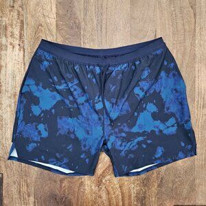 BN3TH Shorts Mens XXL Blue Camo 6" Inseam Liner Drawstring Running Gym Training